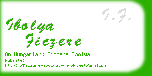 ibolya ficzere business card